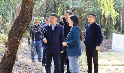 廣東省林業(yè)局局長(zhǎng)蔣宏奇在蘭科中心調(diào)研綠美廣東生態(tài)建設(shè)工作